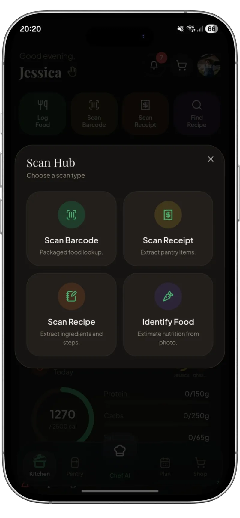 Kivella food photo scan review for calorie and macro estimates